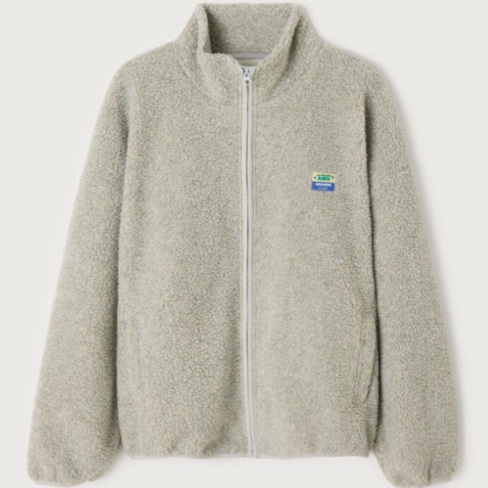 American Vintage Hoktown Mens Jacket Light Grey Polar Melange - Small